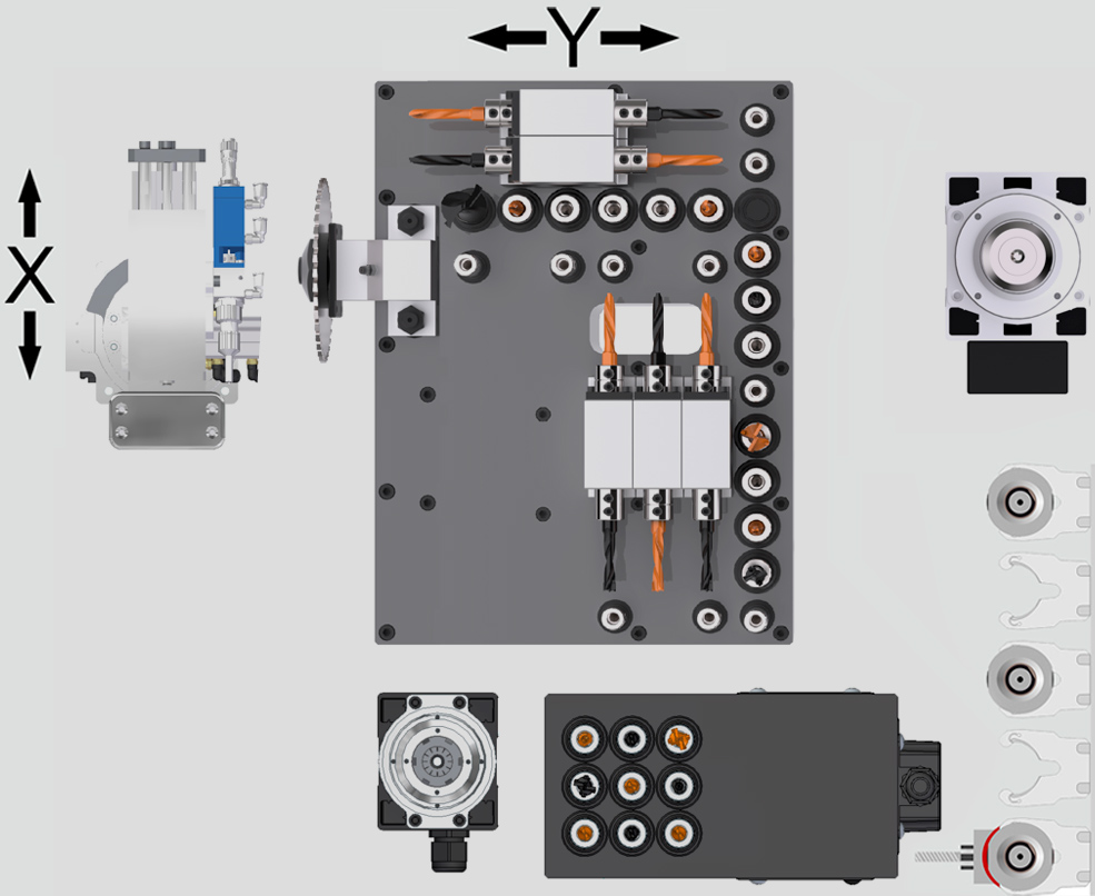 schéma vrtací hlavy KDT KD-610XHZ